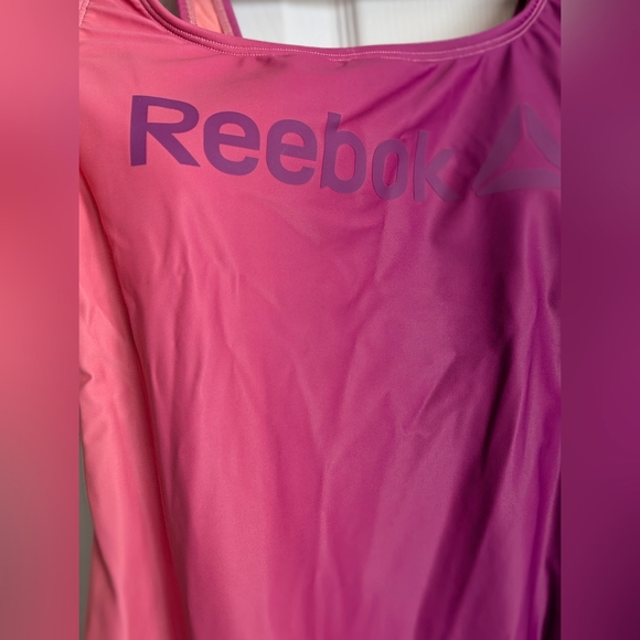 NWT REEBOK Women’s One Piece Swimsuit Size M Athletic Pink Purple Ombre Gradient - Picture 10 of 11